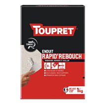 Enduit Rapid' Rebouch poudre 1 kg blanc - TOUPRET
