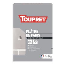 Plâtre de Paris poudre 1 kg - blanc - TOUPRET