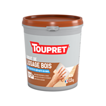 Enduit Lissage bois pâte 1,5 kg blanc - TOUPRET