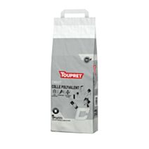 Enduit Colle poudre 5 kg blanc - TOUPRET