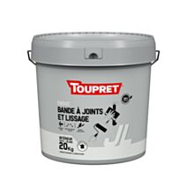 Enduit bande à joints et lissage intérieur blanc 20kg - TOUPRET