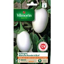 Graines Aubergine Blanche Ronde à Œuf - VILMORIN