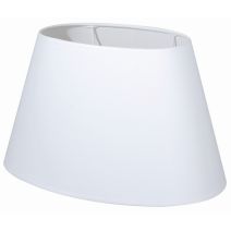 Abat-jour blanc cassé ovale coton d25cm