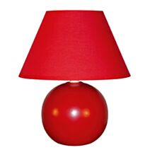 Lampe forme boule en céramique LOU cerise