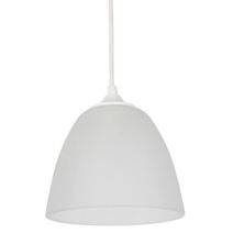 Suspension Ogive Verre Strié Opale Ø16cm 60W - COREP