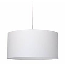 Suspension cylindre coton blanc cassé Ø38 E27 100W