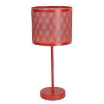 Lampe base en métal avec système touch GEO rouge