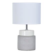 Lampe céramique béton/blanc majork pm