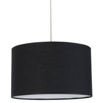 Suspension coton noir cylindre d38cm