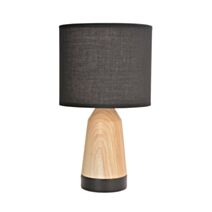 Lampe Baltik Métal Naturel/Noir 33cm E14 - COREP