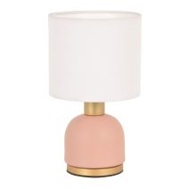 Lampe Inès Métal Rose/Laiton 26cm E14 - COREP