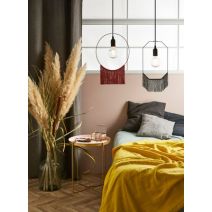 Suspension métal rouge jazz rond