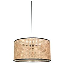 Suspension électrique en cannage Cylindre Ø38cm H.19cm E27