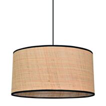 Suspension cylindre coton pétrole/absinthe Ø38cm E27 100W