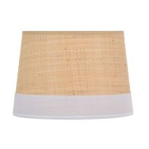 Abat-jour blanc/raphia marina d20cm