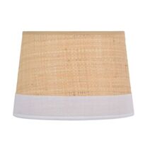 Abat-jour blanc/raphia marina d20cm