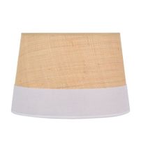 Abat-jour blanc/raphia marina d30cm