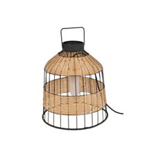 Lampe métal noir/naturel Ivoa D40cm - COREP