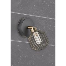 Applique verre noir mat/laiton orin 1 lm - COREP