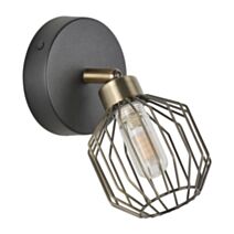 Applique verre noir mat/laiton orin 1 lm - COREP