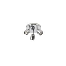 Plafonnier métal chrome lyam 3l d22cm - COREP