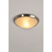 Applique/plafonnier verre alu brossé ugo d30cm