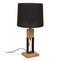 Lampe Haussmann Bois Certifié FSC® Naturel/Noir Mat 61cm - COREP