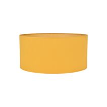 Abat-jour cylindre toiline Ø35cm H19cm moutarde - COREP