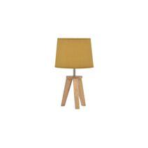Lampe Yoga moutarde bois FSC H.33cm - COREP