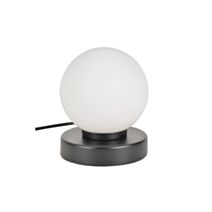 Lampe Seventy Système Touch Métal et Verre Noir Mat 15cm E14 - COREP