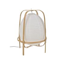 Lampe Akemi Papier et Bambou Blanc 40cm 40W - COREP