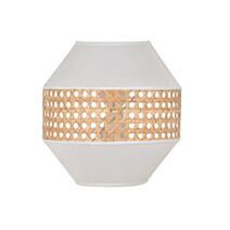 Applique Jarawa Cannage et Coton Blanc 20,5cm 40W - COREP
