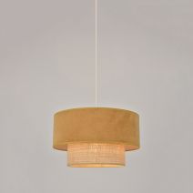 Suspension double cylindre Bohème moutarde COREP