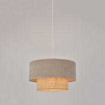 Suspension double cylindre Bohème sable COREP