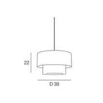 Suspension double cylindre Bohème sable COREP