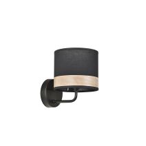 Applique Raito 40W E14 métal et coton noire - COREP