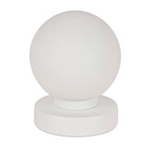 Lampe Seventy Système Touch Métal et Verre Blanc Mat 15cm E14 - COREP