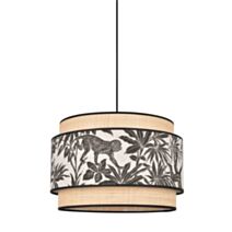 Suspension double cylindre Milo sapajou/raphia COREP