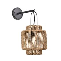 Applique extérieure Cancún métal et jacinthe naturel 32cm E27 - COREP