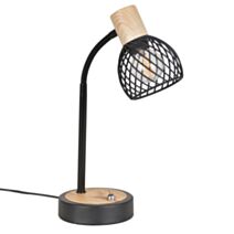 Lampe de bureau métal Kento noir 33cm 40W - COREP