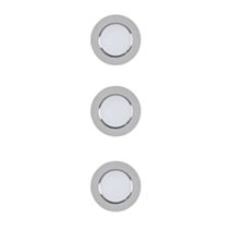 Spot encastré fixe BBC plastique chrome STENE X3 D8,8cm Corep