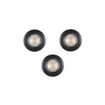 3 Spots Encastrés Fixes Bonn Métal Noir Ø8,5cm - COREP