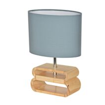 Lampe à poser Oslo bois pétrole H.30cm - COREP
