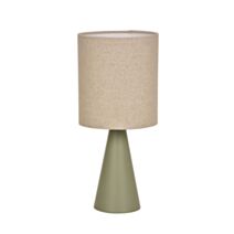 Lampe à poser Sally métal/coton vert H.33,50cm - COREP