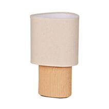 Lampe Minos céramique effet bois 27,5cm naturel - COREP