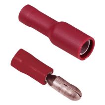 Cosse pré isolée rond 10m 10f rouge