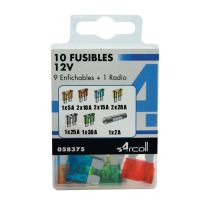 Assortiment 9 Fusibles enfichables + 1 radio