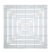 Caillebotis 55x55 cm Square coloris blanc transparent - GALEDO