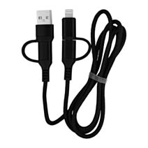 Câble USB 4 en 1 1m noir - TURBOCAR