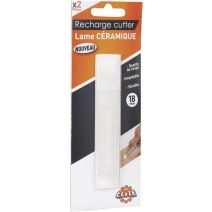 Lot de 2 lames céramique pour cutter de précision 18 mm